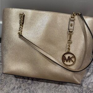 Michael Kors Gold Tote Bag
